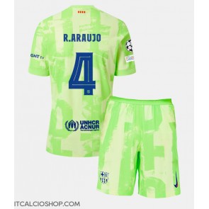 Barcelona Ronald Araujo #4 Terza Maglia Bambino 2024-25 Manica Corta (+ Pantaloni corti)